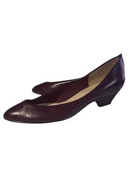 Westies burgundy point toe leather pumps size 7M